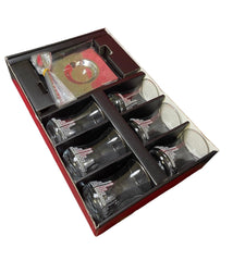 Teglas- 6 st med 6 fat - Blue diamond AB