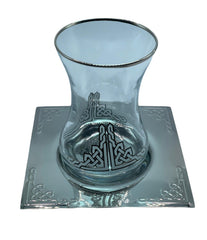 Teglas- 6 st med 6 fat - Blue diamond AB