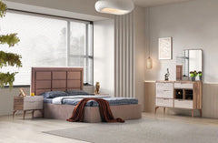 Kumsal
sovrumsset – Sandbeige